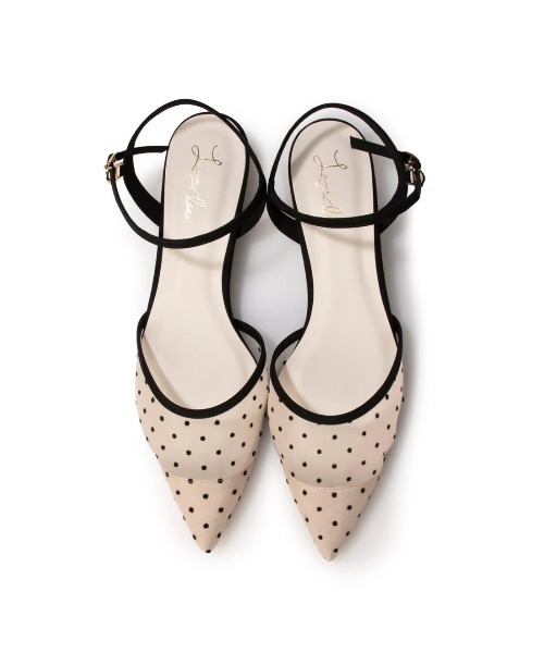 Launa lea（ラウナレア）の「ドットチュールベルトパンプス(0600)（パンプス・レディース・ブラック/ベージュ・22.0cm/22.5cm/23.0cm/23.5cm/24.0cm/24.5cm/25.0cm/25.5cm）」の17枚目の写真