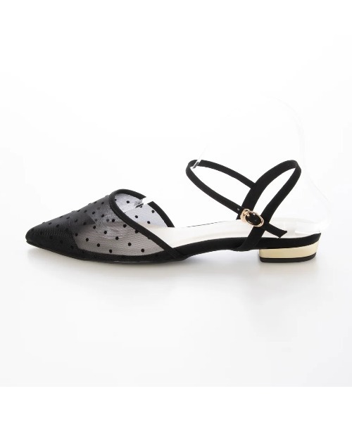 Launa lea（ラウナレア）の「ドットチュールベルトパンプス(0600)（パンプス・レディース・ブラック/ベージュ・22.0cm/22.5cm/23.0cm/23.5cm/24.0cm/24.5cm/25.0cm/25.5cm）」の20枚目の写真