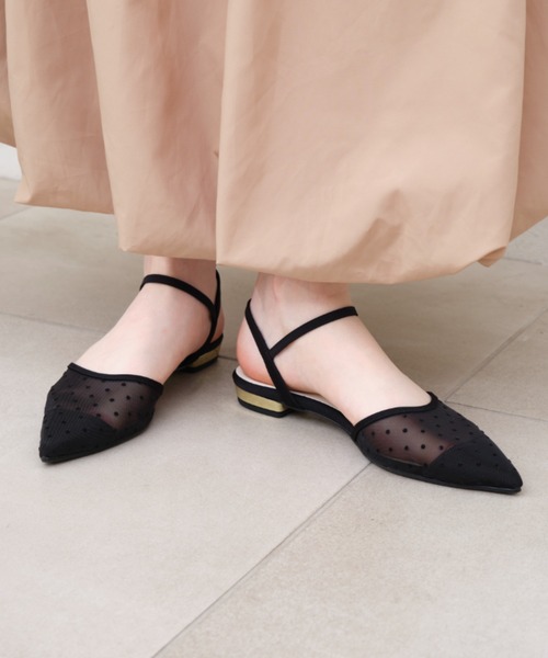 Launa lea(ラウナレア)の「ドットチュールベルトパンプス(0600)(パンプス・レディース・ブラック/ベージュ・22.0cm/22.5cm/23.0cm/23.5cm/24.0cm/24.5cm/25.0cm/25.5cm)」の21枚目の写真