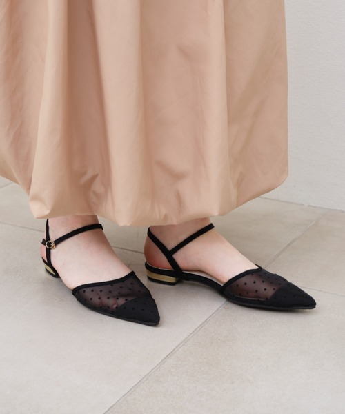 Launa lea(ラウナレア)の「ドットチュールベルトパンプス(0600)(パンプス・レディース・ブラック/ベージュ・22.0cm/22.5cm/23.0cm/23.5cm/24.0cm/24.5cm/25.0cm/25.5cm)」の22枚目の写真