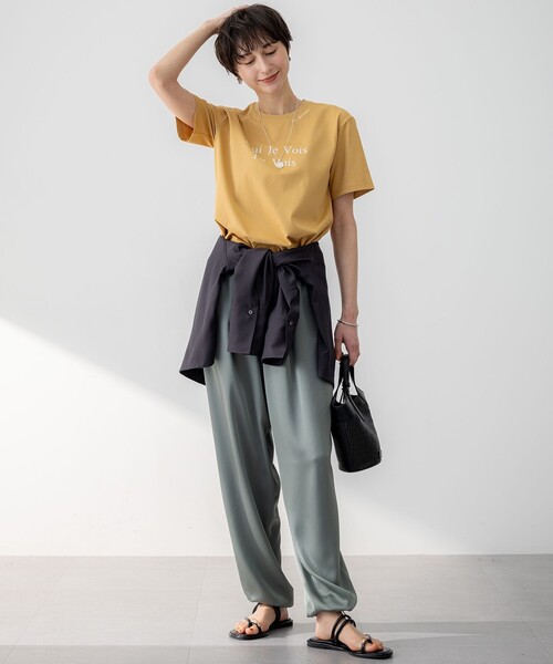 セール】【洗える】カラーロゴ Tシャツ（Tシャツ/カットソー）｜23区 L