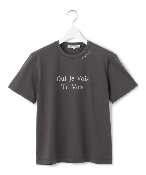 23区 L(ニジュウサンクオオキイサイズ)の「【洗える】カラーロゴ Tシャツ(Tシャツ/カットソー・レディース・ホワイト系/グレー系/イエロー系/ライラック系・44/48/46)」の21枚目の写真