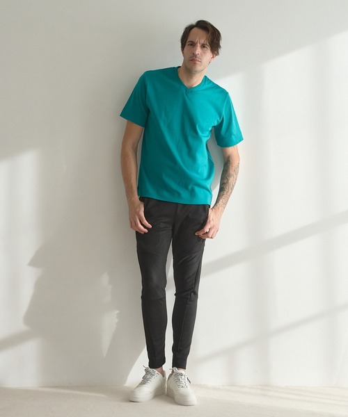 RATTLE TRAP（ラトルトラップ）の「シルケットスムースVネックTシャツ（Tシャツ/カットソー・メンズ・グリーン・S/M/L/LL）」の3枚目の写真