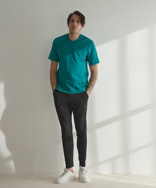 RATTLE TRAP（ラトルトラップ）の「シルケットスムースVネックTシャツ（Tシャツ/カットソー・メンズ・グリーン・S/M/L/LL）」の7枚目の写真