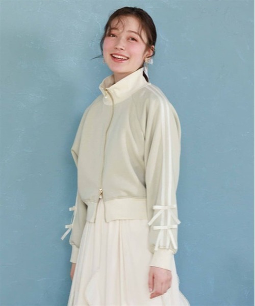 axes femme（アクシーズファム）の「ダンボールニットトラックジャケット（ブルゾン・レディース・ブラック/イエロー/ミント・FREE）」の12枚目の写真