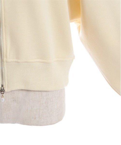 axes femme（アクシーズファム）の「ダンボールニットトラックジャケット（ブルゾン・レディース・ブラック/イエロー/ミント・FREE）」の15枚目の写真