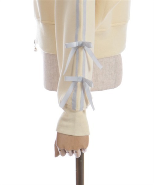 axes femme（アクシーズファム）の「ダンボールニットトラックジャケット（ブルゾン・レディース・ブラック/イエロー/ミント・FREE）」の18枚目の写真