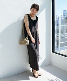 le.coeur blanc | ナイロンVネックキャミワンピース(ワンピース)