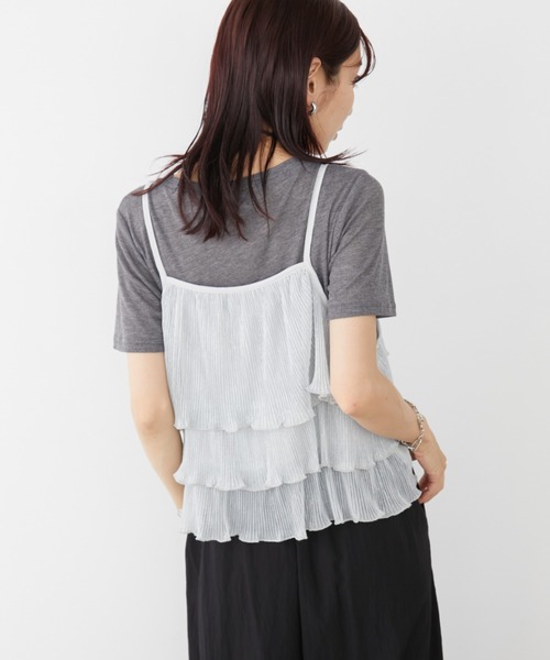 Auntie Rosa Holiday（アンティローザホリデー）の「スパークリングティアードキャミ / 前後2WAY（キャミソール・レディース・ゴールド/ブラック/シルバー・FREE）」の7枚目の写真