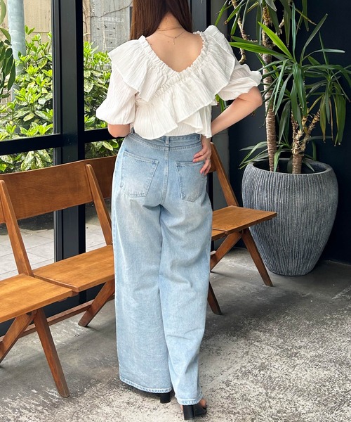 INGNI（イング）の「楊柳フリルオフショルブラウス（シャツ/ブラウス・レディース・ブラック/オフホワイト/ピンク/イエロー・M）」の16枚目の写真