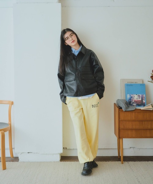 common gull products.（コモンガルプロダクツ）の「街のレザージャケット（その他アウター・レディース・ブラウン系/ブラック系・LARGE/MEDIUM）」の4枚目の写真