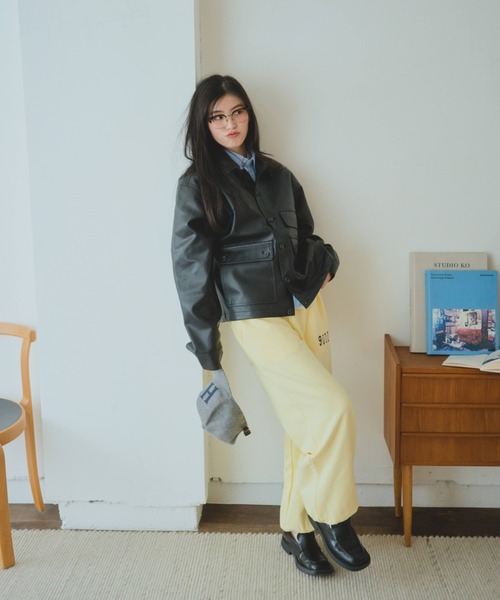 common gull products.（コモンガルプロダクツ）の「街のレザージャケット（その他アウター・レディース・ブラウン系/ブラック系・LARGE/MEDIUM）」の11枚目の写真