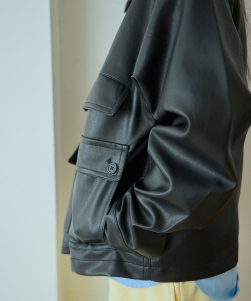 common gull products.（コモンガルプロダクツ）の「街のレザージャケット（その他アウター・レディース・ブラウン系/ブラック系・LARGE/MEDIUM）」の19枚目の写真