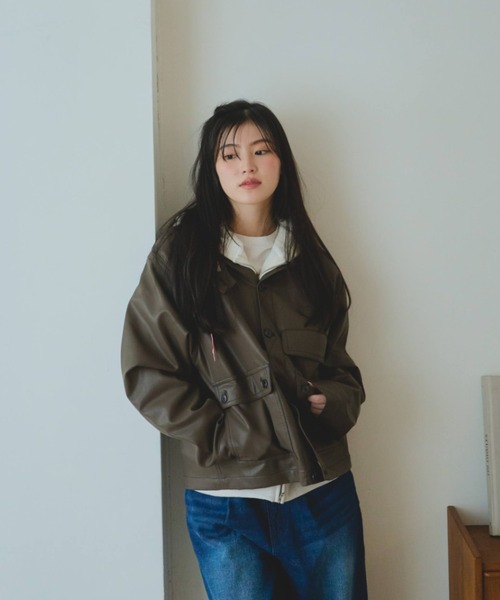 セール】街のレザージャケット（その他アウター）｜common gull