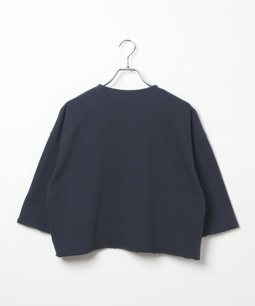 LEPSIM（レプシィム）の「ロゴ裏毛5分袖プルオーバー　323395（Tシャツ/カットソー・レディース・ネイビー/キナリ/グレー・FREE）」の4枚目の写真