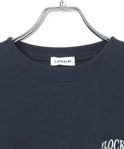 LEPSIM（レプシィム）の「ロゴ裏毛5分袖プルオーバー　323395（Tシャツ/カットソー・レディース・ネイビー/キナリ/グレー・FREE）」の5枚目の写真