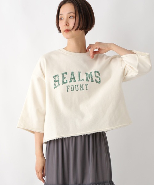 LEPSIM（レプシィム）の「ロゴ裏毛5分袖プルオーバー　323395（Tシャツ/カットソー・レディース・ネイビー/キナリ/グレー・FREE）」の19枚目の写真