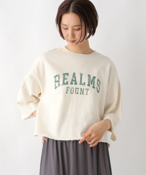 LEPSIM（レプシィム）の「ロゴ裏毛5分袖プルオーバー　323395（Tシャツ/カットソー・レディース・ネイビー/キナリ/グレー・FREE）」の20枚目の写真