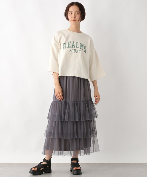 LEPSIM（レプシィム）の「ロゴ裏毛5分袖プルオーバー　323395（Tシャツ/カットソー・レディース・ネイビー/キナリ/グレー・FREE）」の22枚目の写真