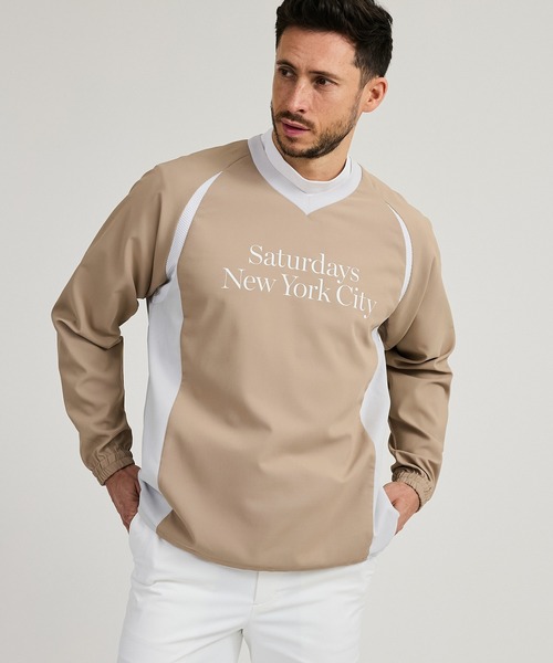 Saturdays Golf（サタデーズゴルフ）の「AZEK  Stretch Woven Pullover（Tシャツ/カットソー・メンズ・ブラック/ベージュ・L/M/S/XL）」の2枚目の写真