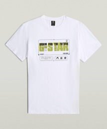 FLYER GRAPHIC T-SHIRT/ブランドロゴグラフィックプリントTシャツ