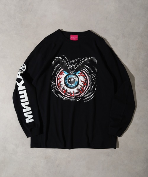MISHKA(ミシカ)の「MISHKA LONG SLEEVE TEE SHIRT ミシカ 長袖 ロングスリーブTシャツ(Tシャツ/カットソー・メンズ・ブラック系/ホワイト/ホワイト系/ブラック・XL/M/L)」の4枚目の写真