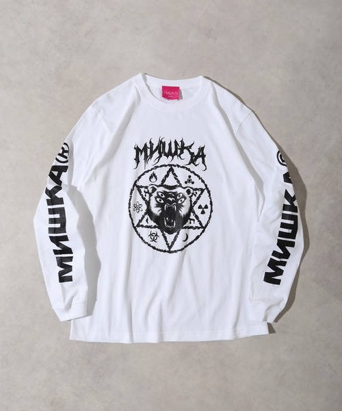 MISHKA(ミシカ)の「MISHKA LONG SLEEVE TEE SHIRT ミシカ 長袖 ロングスリーブTシャツ(Tシャツ/カットソー・メンズ・ブラック系/ホワイト/ホワイト系/ブラック・XL/M/L)」の21枚目の写真