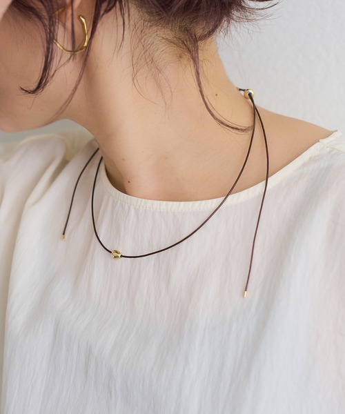 PUAL CE CIN（ピュアルセシン）の「【＠noricorico102企画】コードチョーカー（チョーカー・レディース・ブラウン系その他/ブラック系その他・FREE）」の2枚目の写真