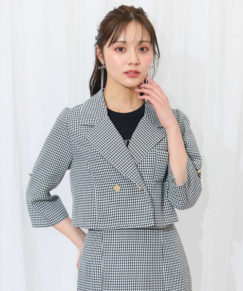 WILLSELECTION(ウィルセレクション)の「エンブレム付きショートジャケット(テーラードジャケット・レディース・ピンク/ベージュ/ネイビー/ブラック系その他・FREE)」の18枚目の写真