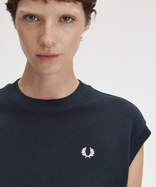 【フレッドペリー完売】レースタイプピケTシャツ Jacquard Pique T-Shirt(M X86：TENNIS BLUE): | FRED PERRY