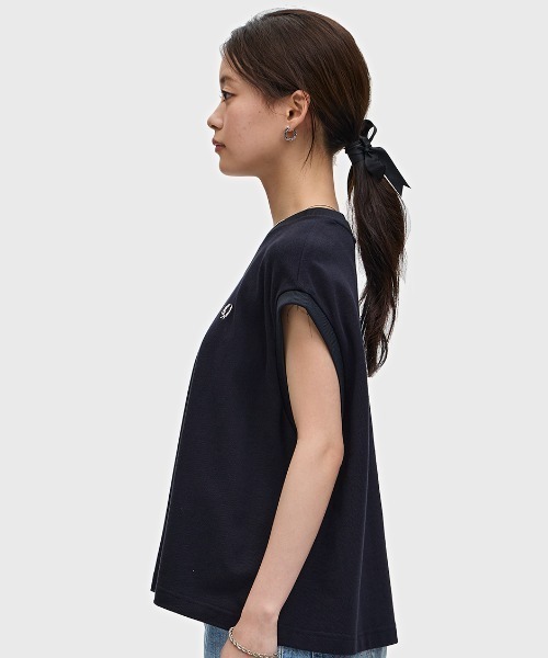 極美品】FRED PERRY ハイネック カットソー Tシャツ 半袖 千鳥格