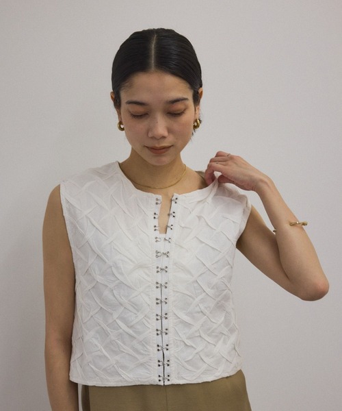 SALON adam et rope' ベスト ジレ ダブルボタン ブラウン SALON adam et rope´ ベスト ジレ ダブルボタン ブラウン
