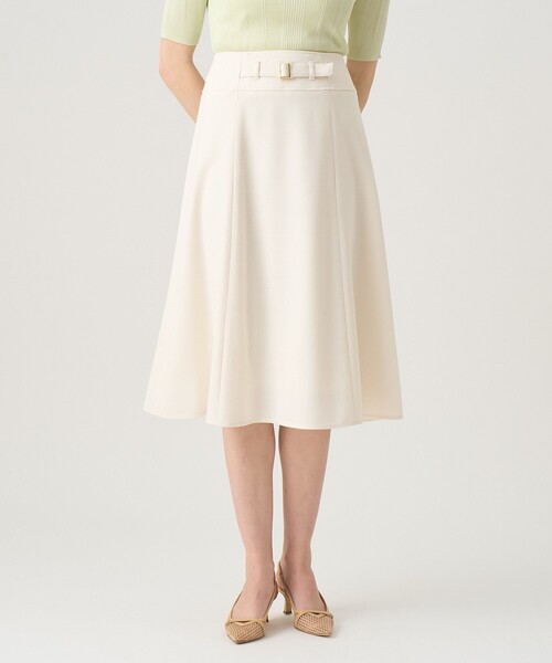 ANAYI（アナイ）の「ライトスラブバックルスカート（スカート・レディース・ピンク/ホワイト/ブラック/グリーン・38/36/34）」の2枚目の写真