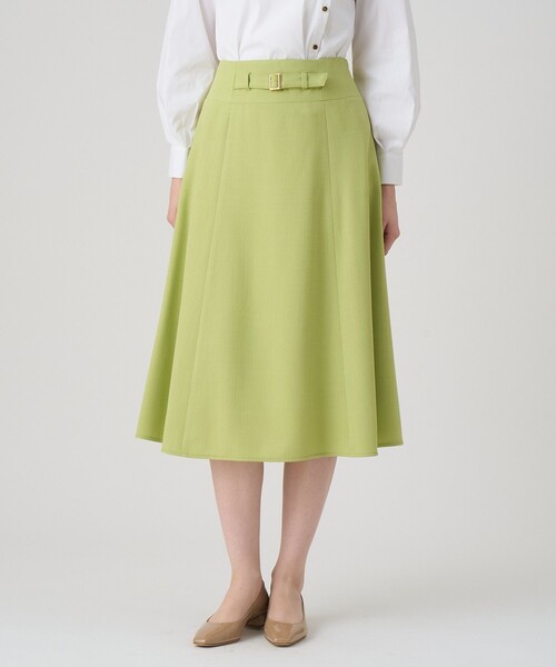 ANAYI（アナイ）の「ライトスラブバックルスカート（スカート・レディース・ピンク/ホワイト/ブラック/グリーン・38/36/34）」の4枚目の写真