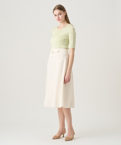 ANAYI（アナイ）の「ライトスラブバックルスカート（スカート・レディース・ピンク/ホワイト/ブラック/グリーン・38/36/34）」の9枚目の写真