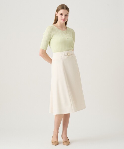 ANAYI（アナイ）の「ライトスラブバックルスカート（スカート・レディース・ピンク/ホワイト/ブラック/グリーン・38/36/34）」の10枚目の写真