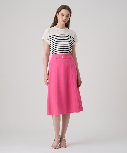 ANAYI（アナイ）の「ライトスラブバックルスカート（スカート・レディース・ピンク/ホワイト/ブラック/グリーン・38/36/34）」の14枚目の写真