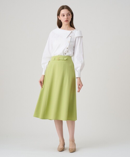 ANAYI（アナイ）の「ライトスラブバックルスカート（スカート・レディース・ピンク/ホワイト/ブラック/グリーン・38/36/34）」の17枚目の写真