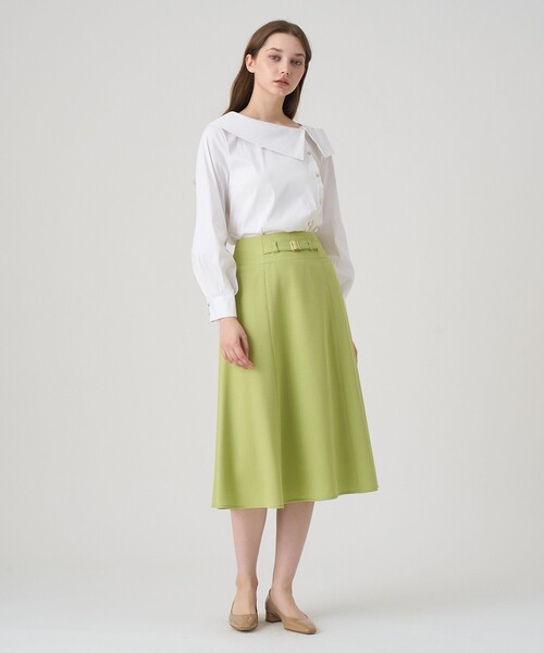 ANAYI（アナイ）の「ライトスラブバックルスカート（スカート・レディース・ピンク/ホワイト/ブラック/グリーン・38/36/34）」の18枚目の写真