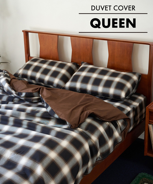OMBRE CHECK DUVET COVER 掛け布団カバー セミダブル OMBRE CHECK DUVET COVER Q 掛け布団カバー クィーン（インテリア雑貨