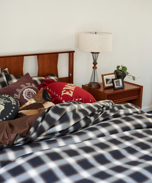 OMBRE CHECK DUVET COVER Q 掛け布団カバー クィーン（インテリア雑貨