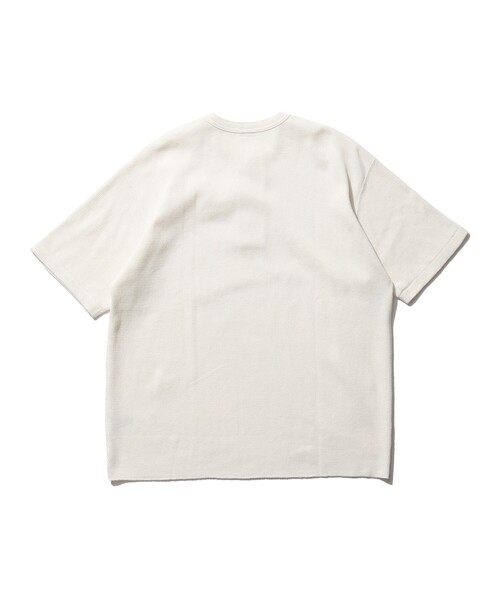 Healthknit（ヘルスニット）の「【別注】Healthknit / Honeycomb Thermal Henry Neck T-shirt（Tシャツ/カットソー・メンズ・オフホワイト/ブラック・XL/L/M/S）」の8枚目の写真