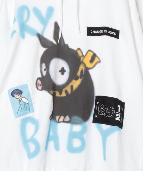 ROYAL FLASH(ロイヤルフラッシュ)の「【guernika×らんま1/2】らんま1/2 Paint Hoodie / Pちゃん(パーカー・メンズ・ホワイト・2XL/XL)」の3枚目の写真