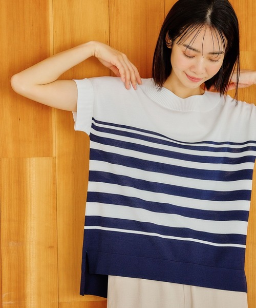 FOUND GOOD（ファウンドグッド）の「COOLニット/ボートPO（ニット/セーター・レディース・ブルー系/ネイビー/グレー系/パープル系/ブラウン系/ブラック・S/M/L）」の4枚目の写真