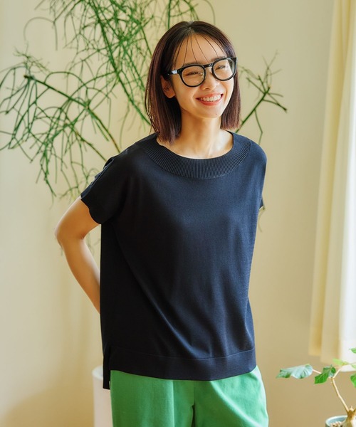 FOUND GOOD（ファウンドグッド）の「COOLニット/ボートPO（ニット/セーター・レディース・ブルー系/ネイビー/グレー系/パープル系/ブラウン系/ブラック・S/M/L）」の2枚目の写真