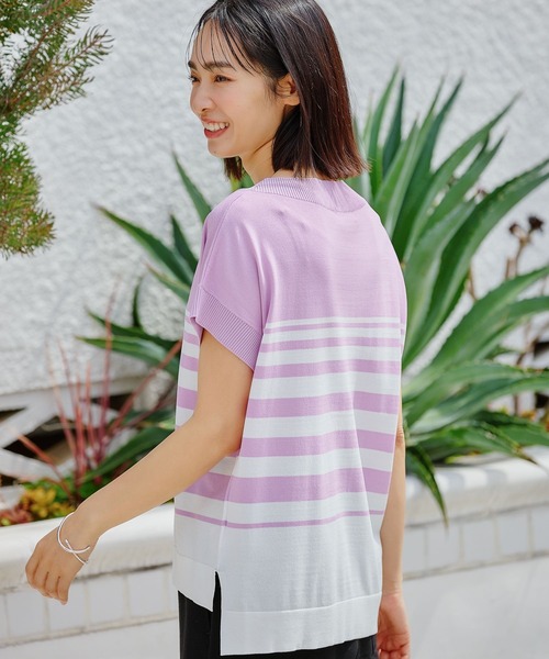 FOUND GOOD（ファウンドグッド）の「COOLニット/ボートPO（ニット/セーター・レディース・ブルー系/ネイビー/グレー系/パープル系/ブラウン系/ブラック・S/M/L）」の11枚目の写真