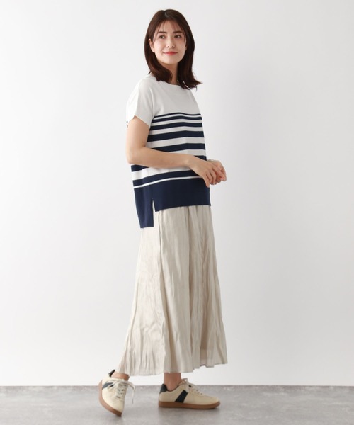 FOUND GOOD（ファウンドグッド）の「COOLニット/ボートPO（ニット/セーター・レディース・ブルー系/ネイビー/グレー系/パープル系/ブラウン系/ブラック・S/M/L）」の13枚目の写真