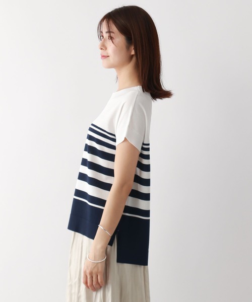 FOUND GOOD（ファウンドグッド）の「COOLニット/ボートPO（ニット/セーター・レディース・ブルー系/ネイビー/グレー系/パープル系/ブラウン系/ブラック・S/M/L）」の7枚目の写真