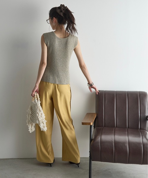 インサイドアウトシームラインサテントラックパンツ（その他パンツ