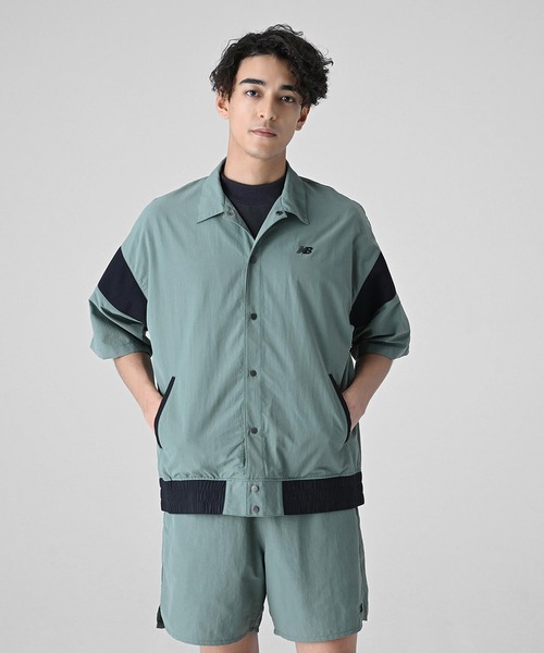 NEW BALANCE(ニューバランス)の「MET24 Short Sleeve Shirts Jacket(シャツ/ブラウス・メンズ・ブラック/グレイッシュベージュ/セージグリーン・LARGE/X-LARGE/MEDIUM/SMALL)」の1枚目の写真